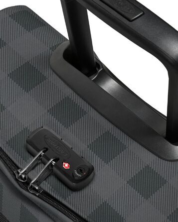 Валіза Eastpak Tranverz M 78L (67x35.5x30 см) на колесах, сіра (Checker Grey) з TSA-замком та телескопічною ручкою