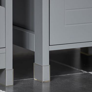 Тумба для ванної SoBuy FRG127-SG, темно-сіра, з ніжками, 30x90x30 см
