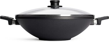 Woll Nowo Titanium Вок-сковорода з кришкою, індукційна, 36 см, 11 см, з 2 ручками, універсальна для всіх плит