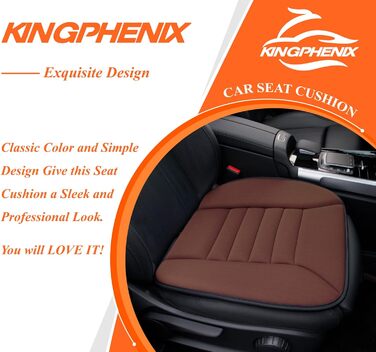 Автоподушка Kingphenix 3 см з пам’яттю форми, коричнева, для сидіння в авто і офісному кріслі
