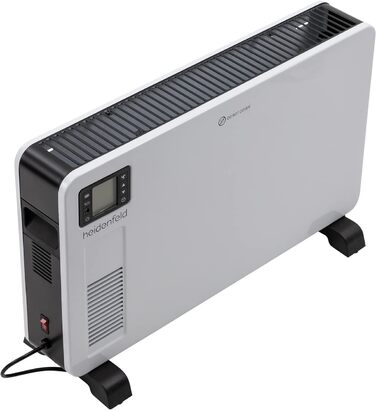 Електричний конвектор Heidenfeld EK100, 2300 Вт, з пультом, таймером і LCD-дисплеєм, для обігріву до 40 м²