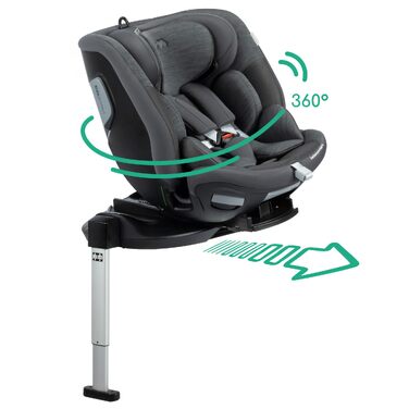 Дитяче автокрісло Bebeconfort 360 i-Size RevolveFix Max 360, поворотне, 40–150 см, Element Graphite