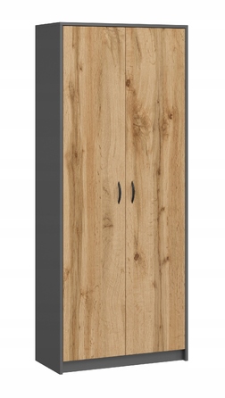 Стелаж SaraMeble 75 x 180 x 35 см, антрацит, дуб вотан, графіт