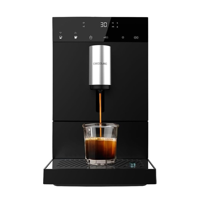 Кавомашина автоматична Cecotec Cremmaet Compact Steam: 19 бар, 1350 Вт, з капучинатором, термоблок, 1.1 л, для зерен