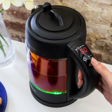 Електрочайник Cecotec ThermoSense 1,7 л, боросилікатне скло, 2200 Вт, без BPA, антикальковий фільтр, подвійний захист, база 360°