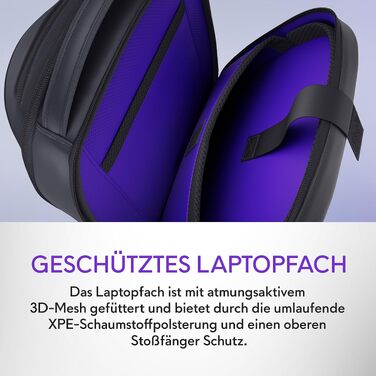 Ігровий рюкзак Alienware 18 AW7825P, об'єм 28 л, дихаюча 3D-сітка, чорний
