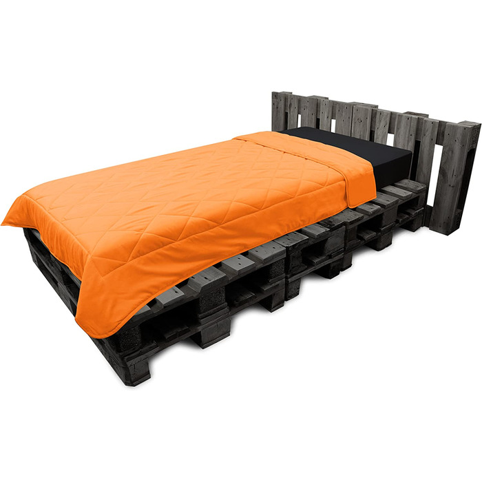 Літня ковдра npluseins 135x200 см, легка, тонка, для спекотної погоди, охолоджуюча, ідеальна для кемпінгу, саду, гостей, помаранчева
