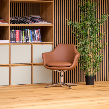 Офісне крісло / крісло для відпочинку ARTEMIA штучна шкіра коричневий hjh OFFICE