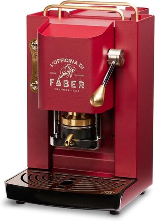 Кавомашина Faber Pro Deluxe з міді та вафельниця з Ese Paper 44 мм (Червоний)