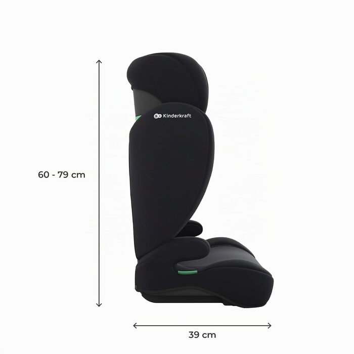 Дитяче автокрісло Kinderkraft I-SPARK 2 PRO (100-150 см), 2в1, стандарт i-Size, чорне