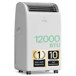 Мобільний кондиціонер 9000 BTU з відвідною трубою для кімнат до 33 м² - R290 (сіро-білий)