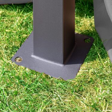 Градинський павільйон TOOLPORT 3x3 м, водонепроникний, дах 180 г/м², 4 стінки, світло-сірий, профіль 6x6 см, намет для вечірок