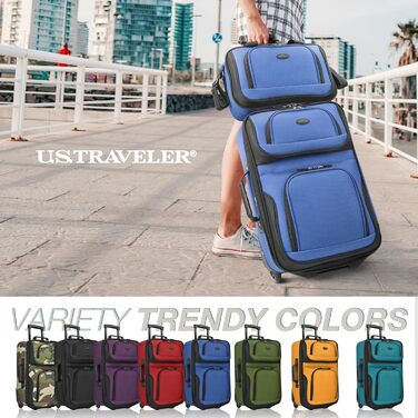 Валіза ручної поклажі U.S. Traveler Rio, 2 колеса, колір кобальтово-синій