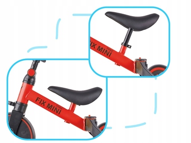 Дитячий триколісний велосипед Ikonka Trike Fix Mini, чорний з червоним