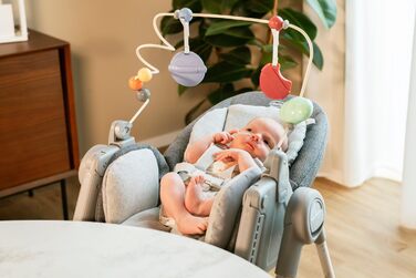 Стільчик для годування Chicco Polly Armonia 3 в 1, від народження до 40 кг, 9 положень по висоті, 3 положення спинки, регульована підніжка, компактне, з ігровим центром, сучасний дизайн