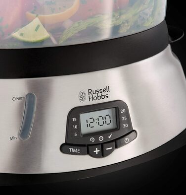 Рисівварка Russell Hobbs 19750-56 з функцією підігріву та парової обробки, антипригарне покриття, мірний стакан та ложка, скляна кришка