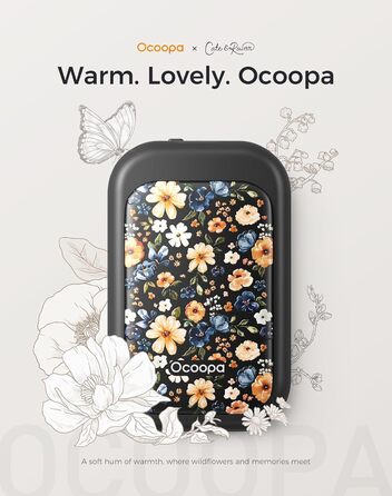 Електричні грілки для рук OCOOPA UT4 Young (Wiesenblumen), 5000mAh, 2 шт. - Компактні, Водонепроникні, Швидкий нагрів, USB