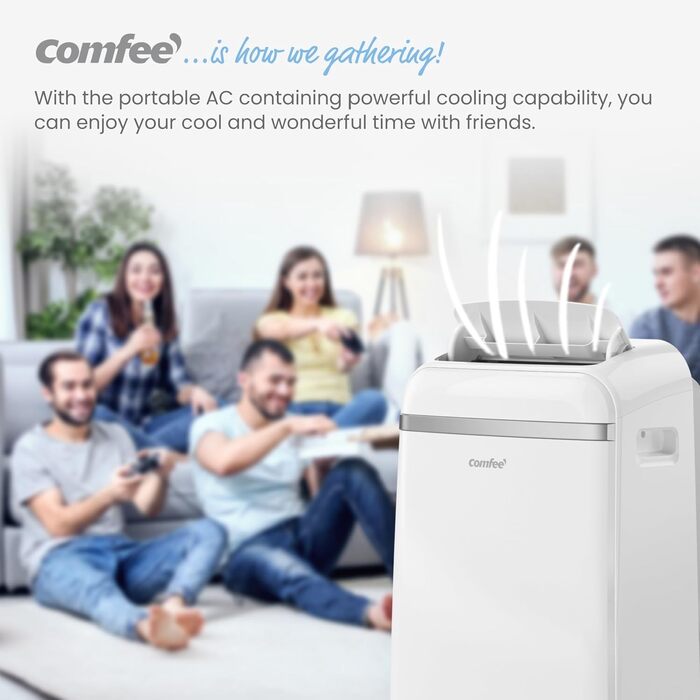 Мобільний кондиціонер Comfee Breezy Cool Pro 2.0 7000 BTU (2.0 кВт) з Wi-Fi, охолодження, вентиляція, осушення – для приміщень до 68 м³