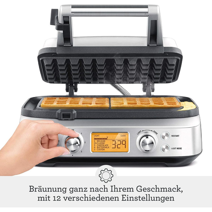 Електрична вафельниця Sage The Smart Waffle Pro з нержавіючої сталі