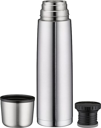 Термос alfi ISOTHERM PERFECT 1 л з нержавіючої сталі з чашкою, герметичний, з кришкою, збереження тепла, без слідів, довговічний, можна мити в посудомийній машині, BPA-free