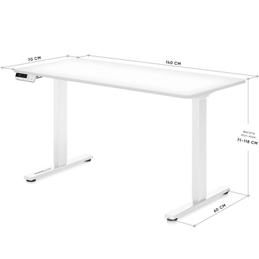 Стіл Mealux PowerDesk Duo XL White (арт. EVO-252 Duo W/W)