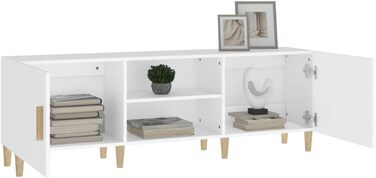 TV тумба vidaXL 150x30x50 см біла, деревостружкова плита, меблі для вітальні, телевізійний стіл, тумба під телевізор
