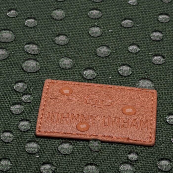 Рюкзак Johnny Urban Rolltop Adam Large для жінок і чоловіків, відділення для ноутбука 16'', міцний водовідштовхувальний бавовняний канвас, зелений