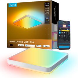 Стельовий світильник Govee RGBICWW Pro LED, 55W, 4800лм, диммований, круглий (45.5 см), розумна підсвітка