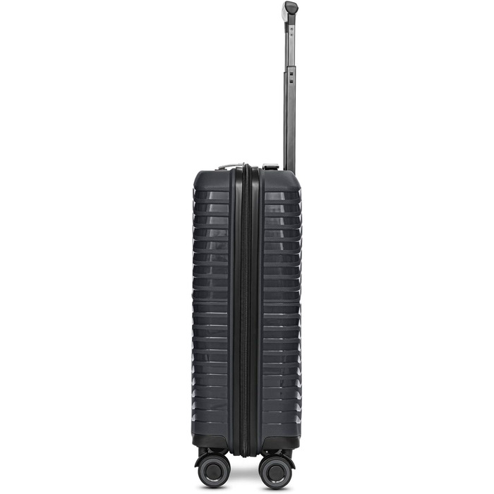 Валіза Stratic Shine велика, 4 колеса 360°, розширювана, TSA-замок, 66 см, 62-69 л, чорна