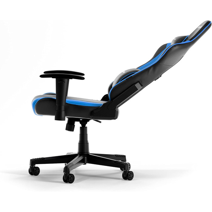 Ігрове крісло DXRacer PRINCE L чорне та синє, оригінал, PVC шкіра