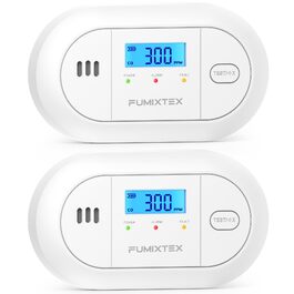 Портативний детектор чадного газу (CO) з LCD-дисплеєм, комплект 2 шт.