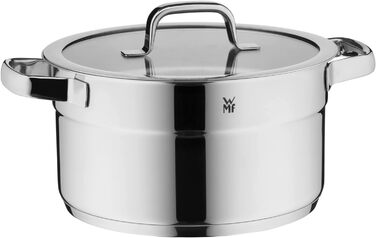 Набір каструль WMF Compact Cuisine 5 предметів, індукційний, нержавіюча сталь, з кришками, полірований Cromargan, без покриття, з внутрішньою шкалою