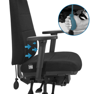 Офісне крісло / поворотне крісло PHOENIX PRO I Fabric Black HJH OFFICE