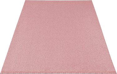 Сучасний коротковорсовий килим Carpetsale24 для вітальні 240x340 см, рожевий — щільний, дуже м'який, праний, легкий у догляді, ідеальний для спальні, їдальні та кухні