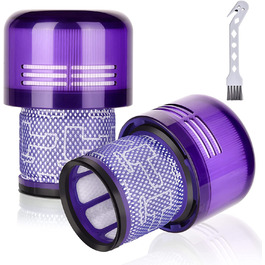 Комплект з 2 фільтрів HEPA для пилососів Dyson V11, V15, SV14, SV17, SV22 (Torque Drive, Animal, Detect, Absolute, Extra Pro), змінні миючі фільтри-аксесуари, заміна DY-970013-02, D-V11-2