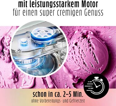 Машина для морозива GOURMETmaxx SmoothUp 800 Вт: льодогенератор, 10 програм, функція додавання інгредієнтів, LED-дисплей, 2 стакани в комплекті, чорний