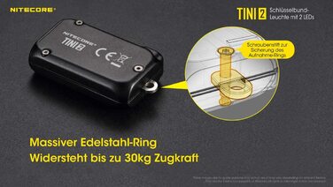 Ліхтар-брелок Nitecore TINI 2, 500 люмен, акумуляторний, чорний