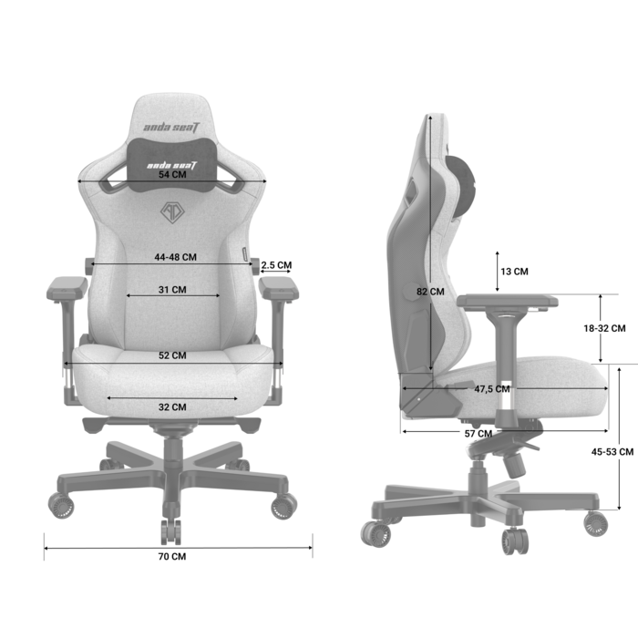 Крісло ігрове Anda Seat Kaiser 3 White Size L