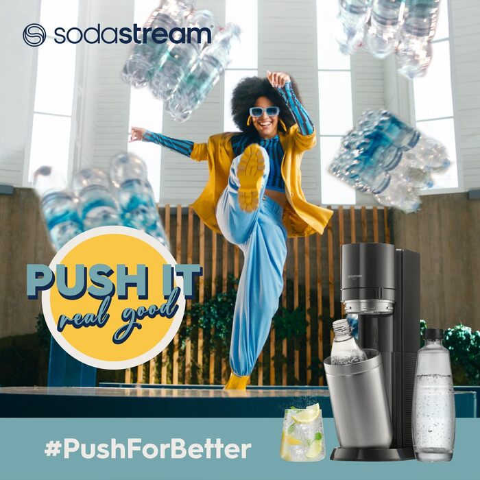 Сифон для газування води SodaStream GAIA, стандартний набір: пляшка 1 л та вуглекислотний циліндр CO2