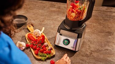 Блендер Braun PowerBlend 9 JB9040BK чорний, 1600 Вт, 2л, 18 програм, 10 швидкостей