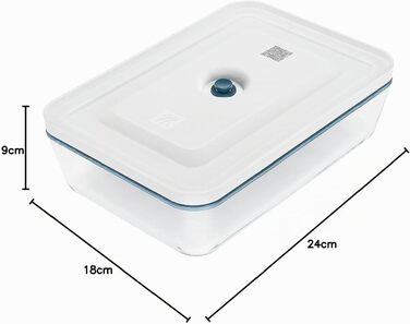 Вакуумний контейнер ZWILLING Fresh & Save (розмір S) з вакуумною кришкою, колір Blau-La Mer