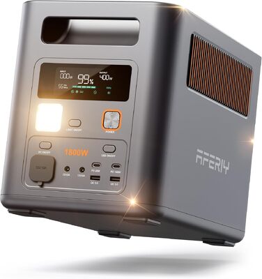 Портативна зарядна станція AFERIY 1800Pro-1 1800Вт 1024Вт·год, розширювана до 5120Вт·год для кемпінгу та дому
