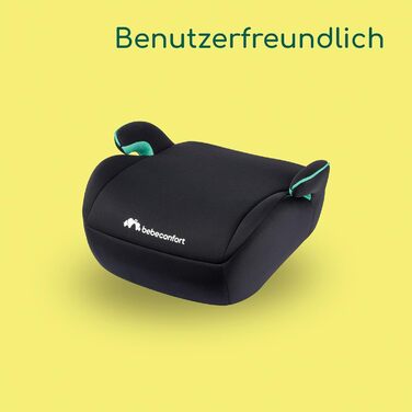 Дитяче автокрісло Bebeconfort Manga i-Safe Reboarder, 6–12 років, 125–150 см, компактне та легке, м'яка оббивка, чорне