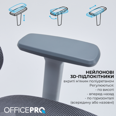 Крісло офісне OfficePro Skyline OC680G Gray