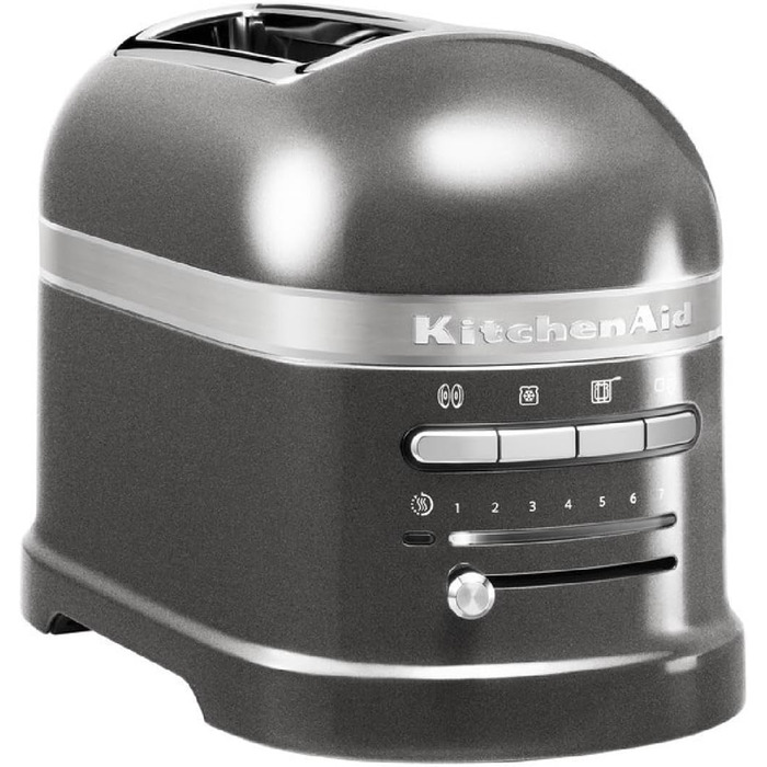 Тостер KitchenAid 5KMT2204EMS, металевий, срібний, 2-слисовий, преміум