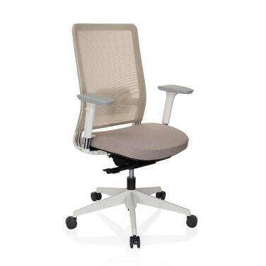 Офісне крісло / обертове крісло PURE WHITE сітка / тканина бежева hjh OFFICE