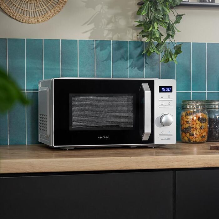 Мікрохвильова піч Cecotec Proclean 5010 Inverter White, 700 Вт, 19 л, 5 режимів, 8 програм, таймер 30 хв, звуковий сигнал, тарілка 245 мм