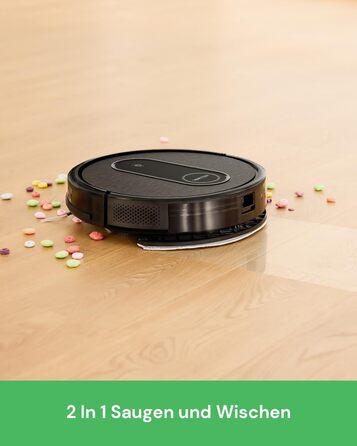 Робот-пилосос Vactidy Nimble T7 з функцією вологого прибирання, 2800Па, 120 хв автономної роботи, керування через Alexa, App, Siri, для шерсті тварин і килимів