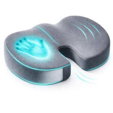 Ортопедична подушка для сидіння Universe-GL з піни Memory Foam: підтримка куприка, зняття болю в спині, знімний чохол