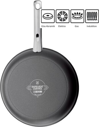 Сковорода для стейків WMF Steak Profi 28 см, індукційна, багатошарова, з антипригарним покриттям, швидкий нагрів, для гриля та смаження м'яса